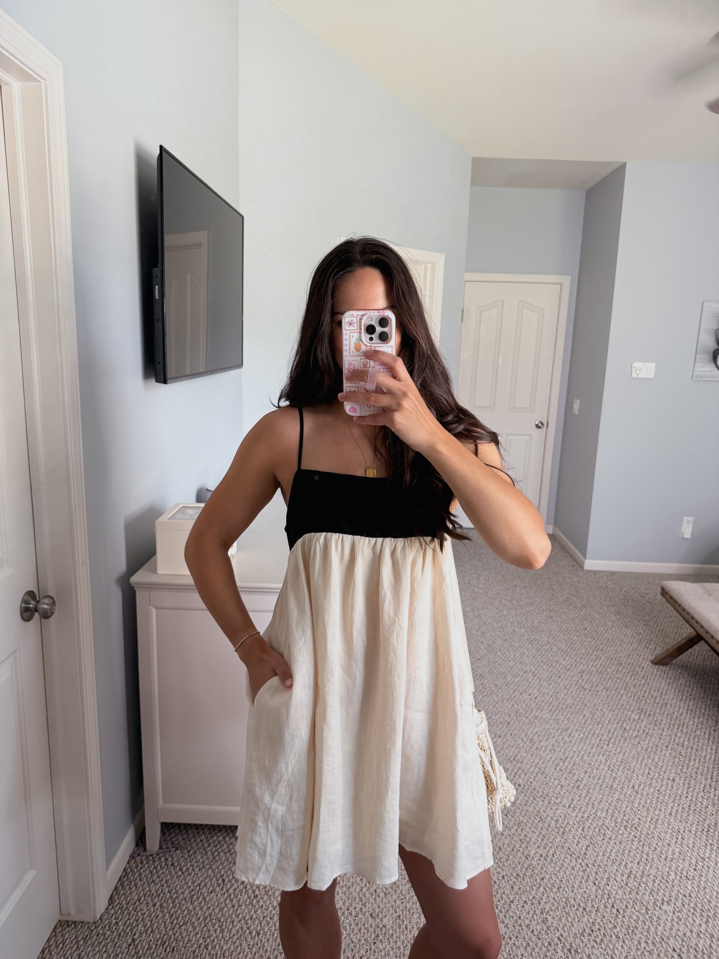 *Isla Linen Mini Dress