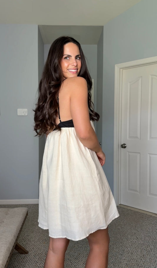 *Isla Linen Mini Dress